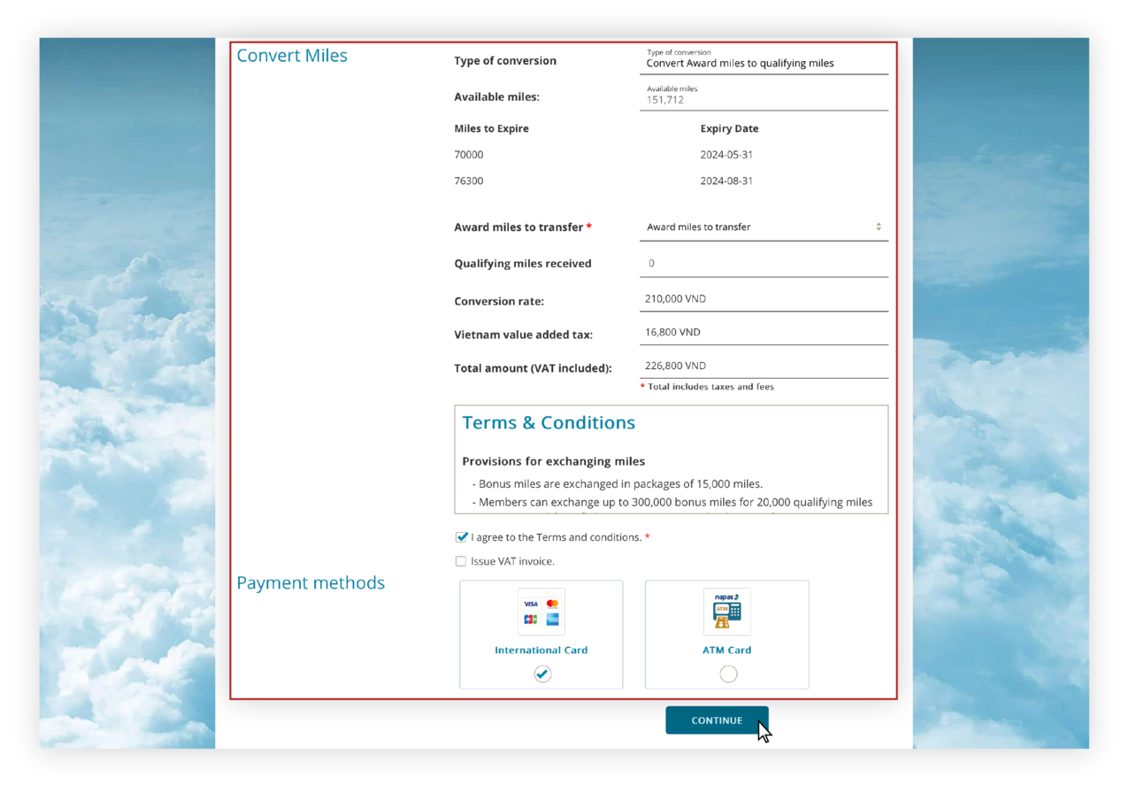 Connexion au compte de membre sur le site internet.